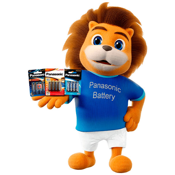 Leo com pilhas Panasonic